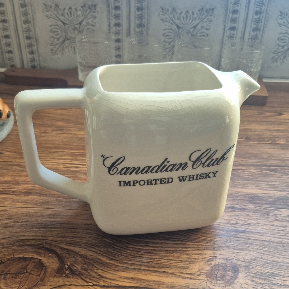 Vintage Canadian Club Whisky Pitcher